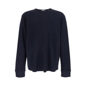 Sunflower Men Blue Crew Neck T-Shirt With Long Sleeves In Cotton For Men